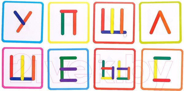 Изображение товара Развивающий игровой набор Zabiaka IQ Изучаем буквы. С палочками / 4565728