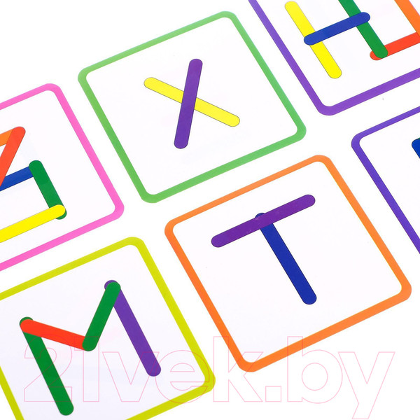 Изображение товара Развивающий игровой набор Zabiaka IQ Изучаем буквы. С палочками / 4565728