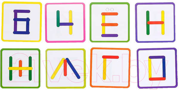 Изображение товара Развивающий игровой набор Zabiaka IQ Изучаем буквы. С палочками / 4565728