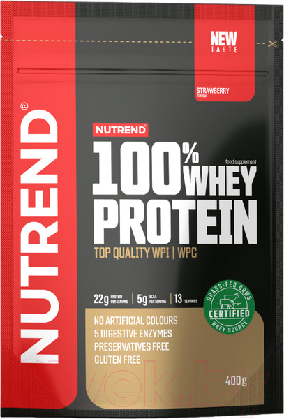 Изображение товара Протеин Nutrend 100% Whey Protein (400г, клубника)