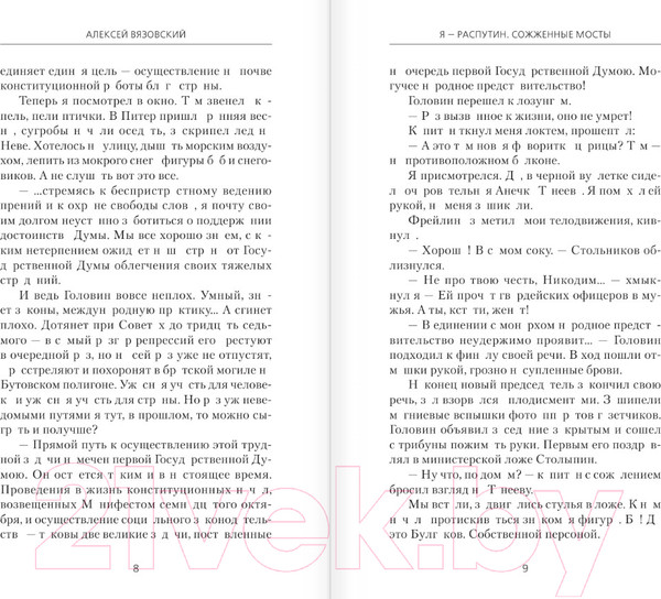 Изображение товара Книга АСТ Я – Распутин. Сожженные мосты / 9785171528522 (Вязовский А.В.)