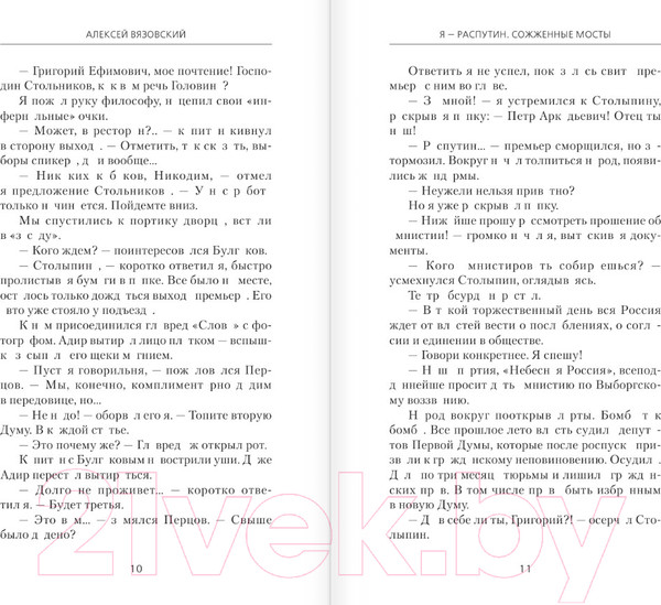 Изображение товара Книга АСТ Я – Распутин. Сожженные мосты / 9785171528522 (Вязовский А.В.)