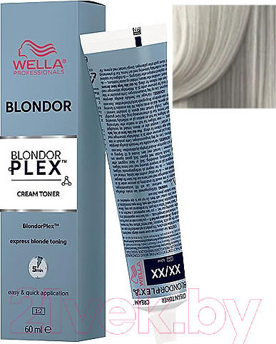 Изображение товара Крем-краска для волос Wella Professionals Blondor Plex Cream Toner тон 81 (60мл)