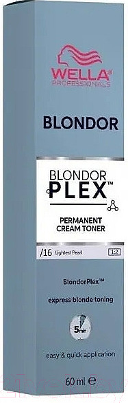 Изображение товара Крем-краска для волос Wella Professionals Blondor Plex Cream Toner тон 86 (60мл)