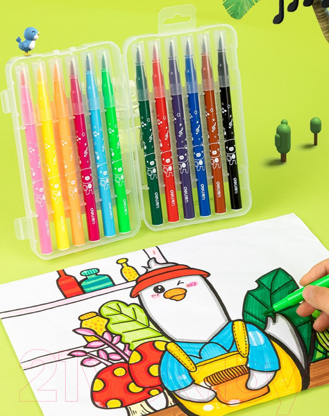 Изображение товара Фломастеры Deli ColoRun / HM55512 (12цв)