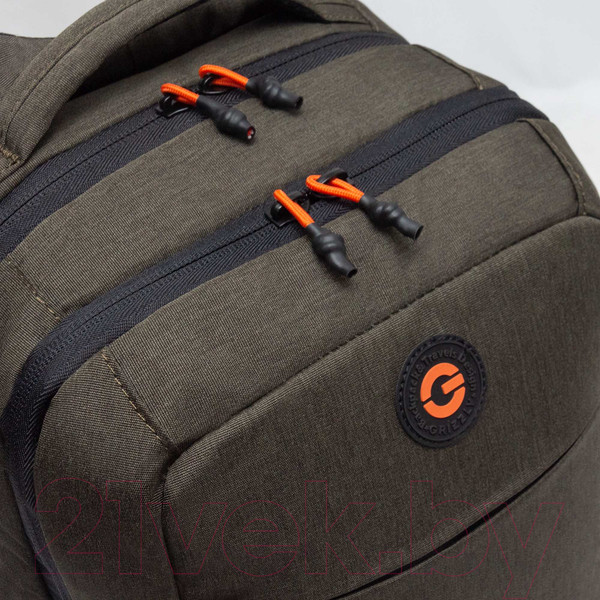 Изображение товара Школьный рюкзак Grizzly RB-456-5 (хаки/оранжевый)