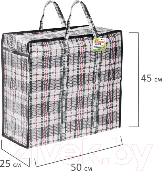 Изображение товара Сумка хозяйственная Любаша 604698 (черный/красный)
