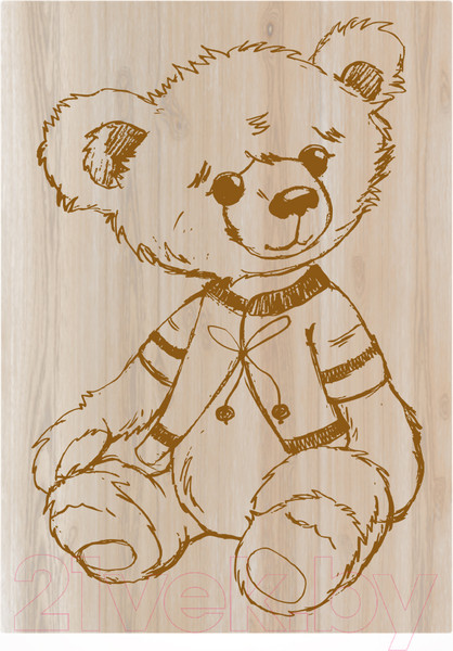 Изображение товара Набор досок для выжигания Десятое королевство Медвежонок и слоненок / 01772