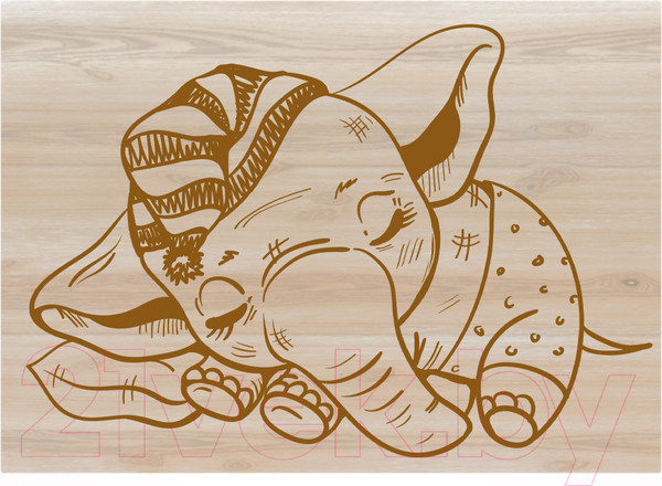 Изображение товара Набор досок для выжигания Десятое королевство Медвежонок и слоненок / 01772