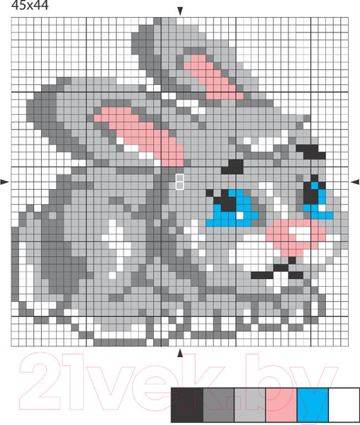 Изображение товара Набор для вышивания Десятое королевство Зайка / 00307