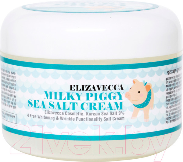 Изображение товара Крем для лица Elizavecca Milky Piggy Sea Salt Cream омолаж. с коллагеном и морской солью (100мл)
