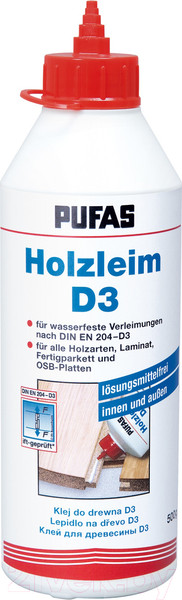 Изображение товара Клей Pufas D3 для древесины (1кг)