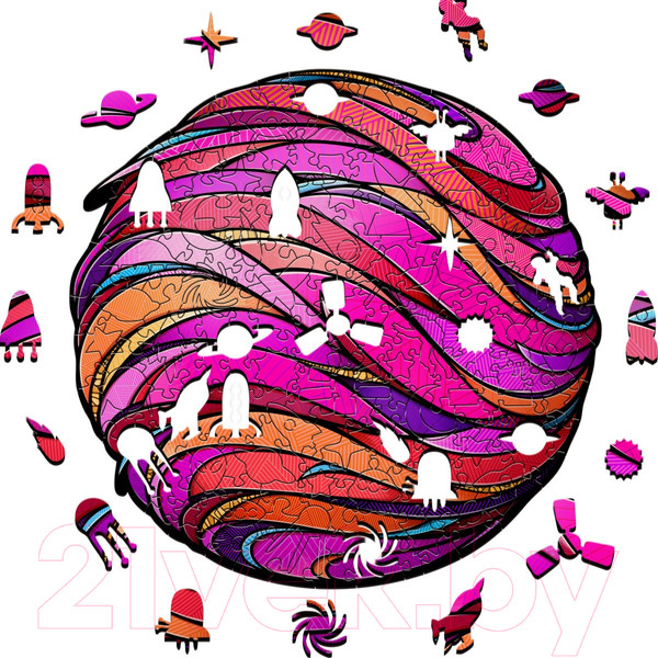 Изображение товара Пазл EWA Розовая планета (M)