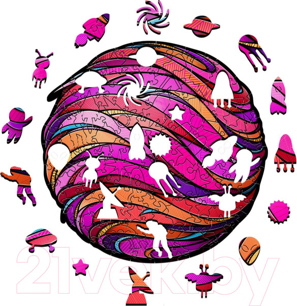 Изображение товара Пазл EWA Розовая планета (S)