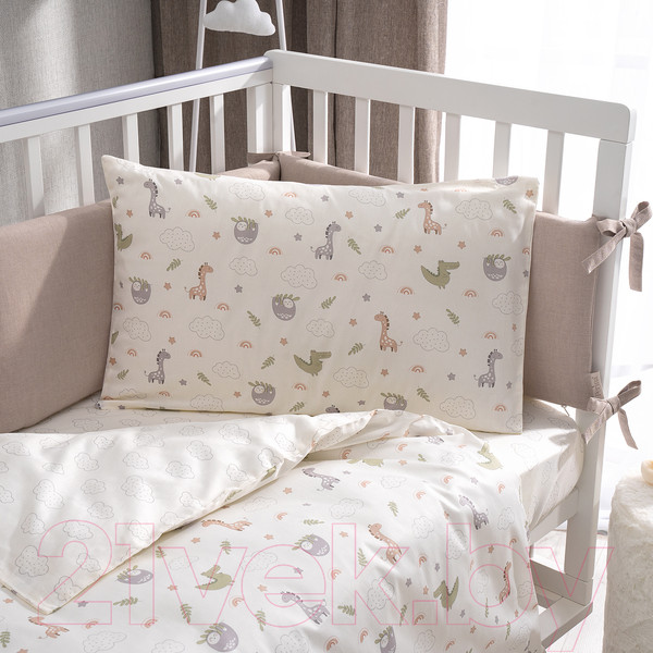 Изображение товара Комплект постельный для малышей Perina Fancy Zoo / F3-02.0