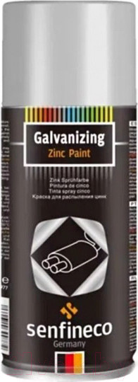 Изображение товара Краска автомобильная Senfineco Paint Acrylic Zinc Spray / 4502 (400мл, цинк)