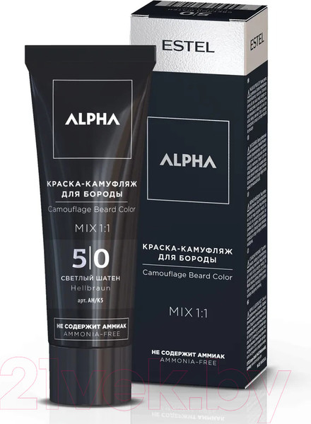 Изображение товара Краска для бороды Estel Alpha Pro 5/0 (40мл)