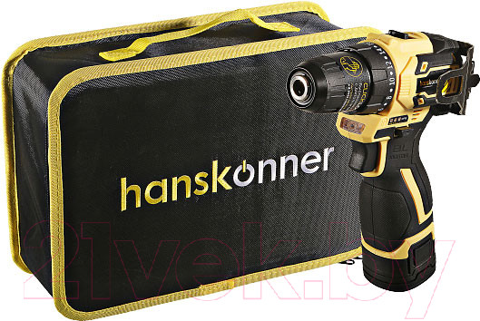 Изображение товара Аккумуляторная дрель-шуруповерт Hanskonner HCD1645BLC