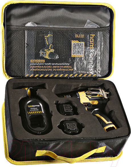 Изображение товара Аккумуляторная дрель-шуруповерт Hanskonner HCD1645BLC