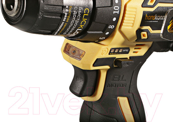 Изображение товара Аккумуляторная дрель-шуруповерт Hanskonner HCD1645BLC