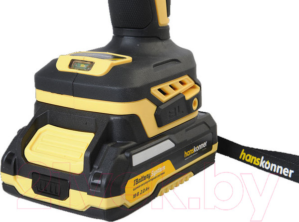 Изображение товара Аккумуляторная дрель-шуруповерт Hanskonner HCD2065BLC