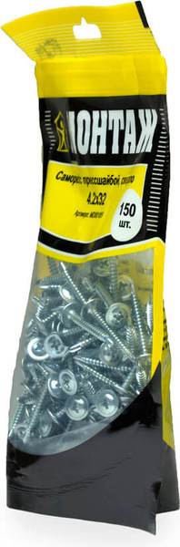 Изображение товара Саморез Монтаж С прессшайбой 4.2х32 сверло / MD001059 (150шт, цинк)