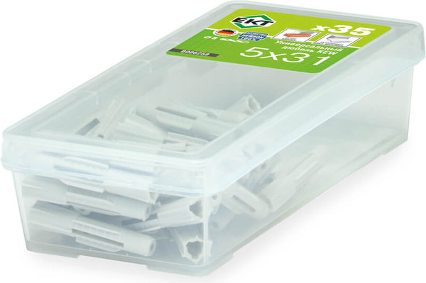 Изображение товара Дюбель универсальный ЕКТ KEW UDD 5x31 / B006258 (35шт, нейлон)