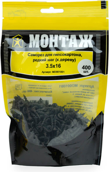 Изображение товара Саморез Монтаж 3.5x16 / MD001001 (400шт)