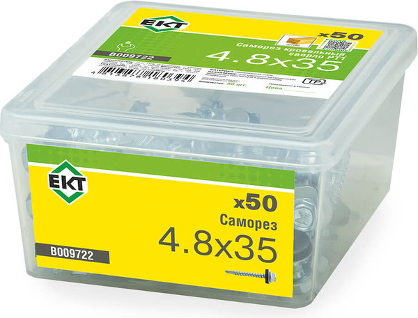 Изображение товара Саморез ЕКТ Кровельный PT1 4.8х35 / B009722 (50шт)