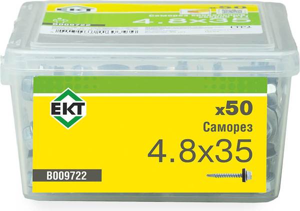 Изображение товара Саморез ЕКТ Кровельный PT1 4.8х35 / B009722 (50шт)