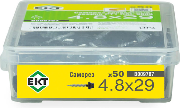 Изображение товара Саморез ЕКТ Кровельный PT1 4.8х29 / B009707 (50шт)