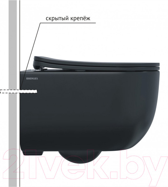 Изображение товара Унитаз подвесной с инсталляцией Berges Ventas / 043326