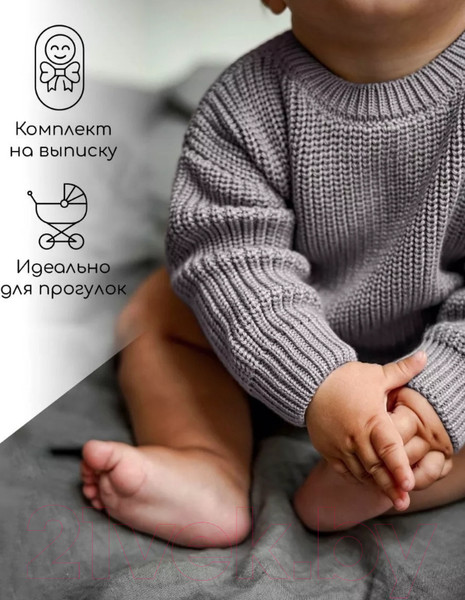 Изображение товара Джемпер для малышей Amarobaby Pure Love Buddy / AB-OD23-PLB26/11-92 (серый, р.92)