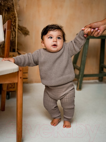 Изображение товара Штаны для малышей Amarobaby Pure Love Comfy / AB-OD23-PLС6/12-98 (коричневый, р.98)