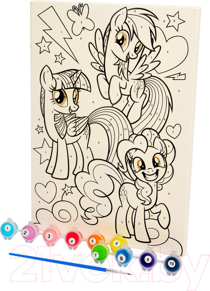 Изображение товара Картина по номерам Hasbro My Little Pony. Друзья / 5199071