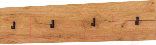 Изображение товара Вешалка для одежды Памир Гретта 900 с крючками (крафт золотой/белый)