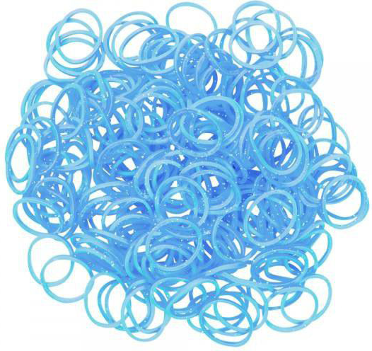 Изображение товара Набор для плетения Rainbow Loom Набор резинок / B0365 (блестящий/голубой)