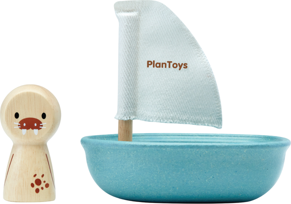 Изображение товара Игровой набор Plan Toys Лодка и пингвин / 5810