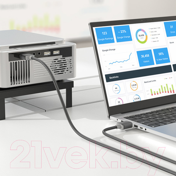 Изображение товара Кабель Hoco US08 HDMI 2.0 (2м, черный)