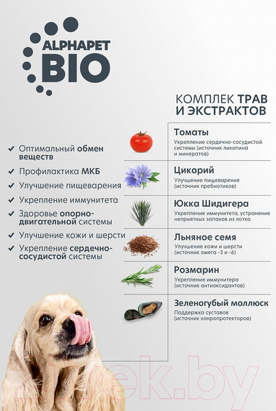 Изображение товара Сухой корм для собак AlphaPet Superpremium Adult для мелких пород с индейкой и рисом / 121100 (500г)