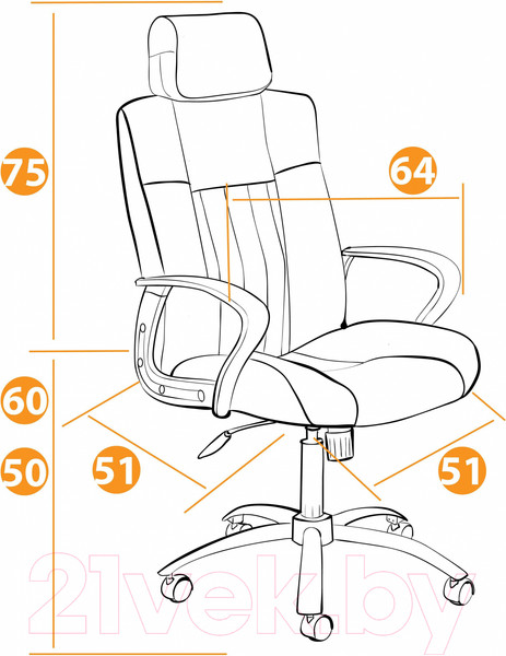 Изображение товара Кресло офисное Tetchair Oxford хром/флок (серый)