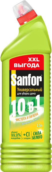 Изображение товара Универсальное чистящее средство Sanfor Универсал Лимонная свежесть (1.5л)