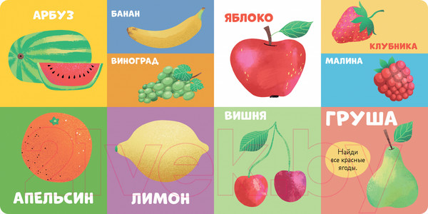 Изображение товара Развивающая книга CLEVER Книжки-картонки. 100 первых слов / 9785002114719