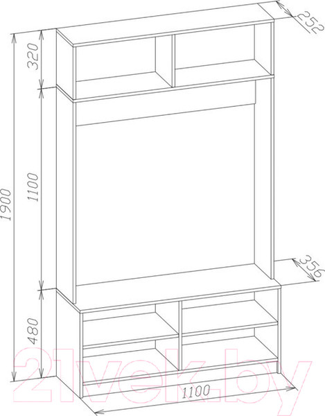 Изображение товара Секция в прихожую Сокол-Мебель ВШ-9 (дуб сонома)