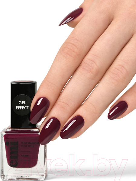 Изображение товара Лак для ногтей E.Mi Ультрастойкий Gel Effect Смелое бордо №175 (9мл)