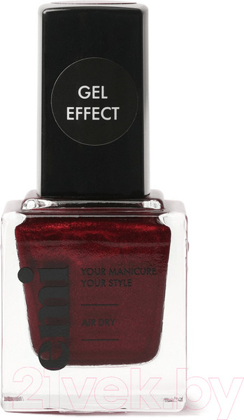 Изображение товара Лак для ногтей E.Mi Ультрастойкий Gel Effect Страстная вишня №123 (9мл)