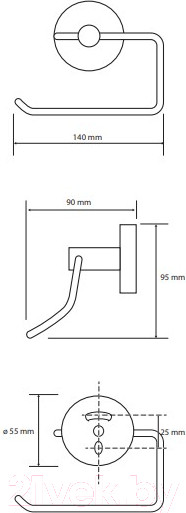Изображение товара Держатель для туалетной бумаги Bemeta Sablo 160112042 (золото матовое)