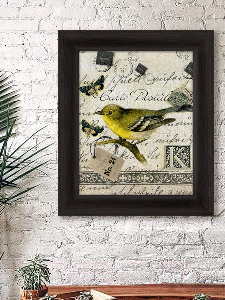 Изображение товара Картина Декарт Зеленая птичка 8Л1653 (в раме)