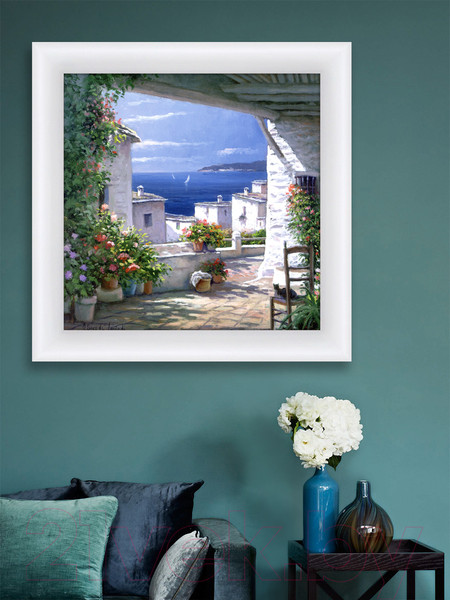 Изображение товара Картина Декарт Прибрежный городок 8Л1541 (в раме)