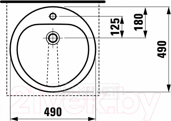 Изображение товара Умывальник Laufen 8117724000001+0510OT25K7